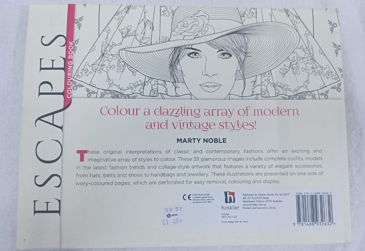 Fashion Art Escapes Colouring Book